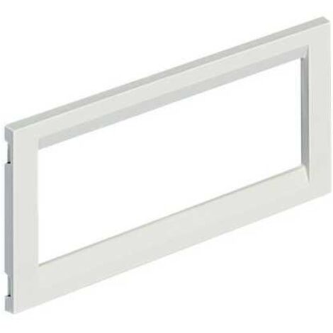 Plaque Bticino 6 modules Livinglight finition blanche 16136F/6