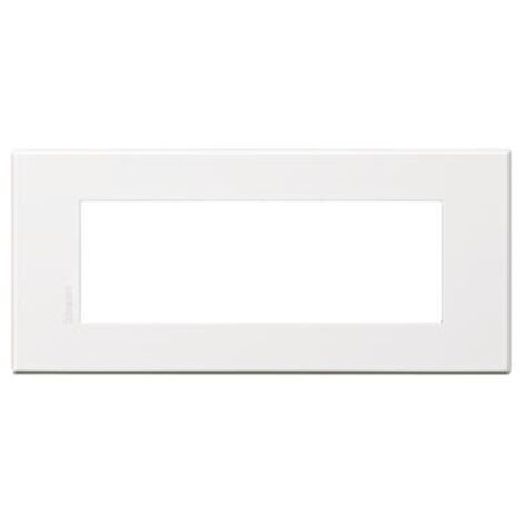 Plaque Bticino Axolute Air 6 modules blanc mat personnalisables HW4806AW