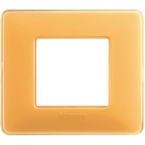 Plaque Bticino Matix 2 modules ambre AM4802CAB