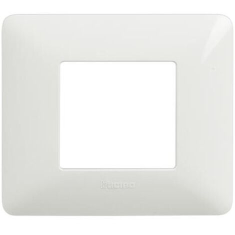 Plaque Bticino Matix 2 modules blanc AM4802BBN