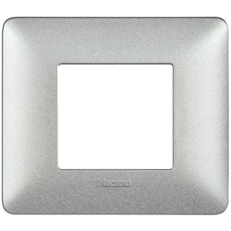Plaque Bticino Matix 2 modules blanc chaux AM4802TBC
