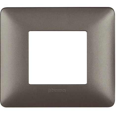 Plaque Bticino Matix 2 modules iron AM4802MIR