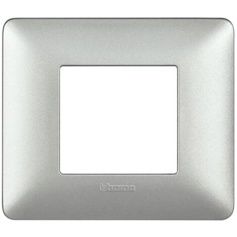 Plaque Bticino Matix 2 modules silver AM4802MSL
