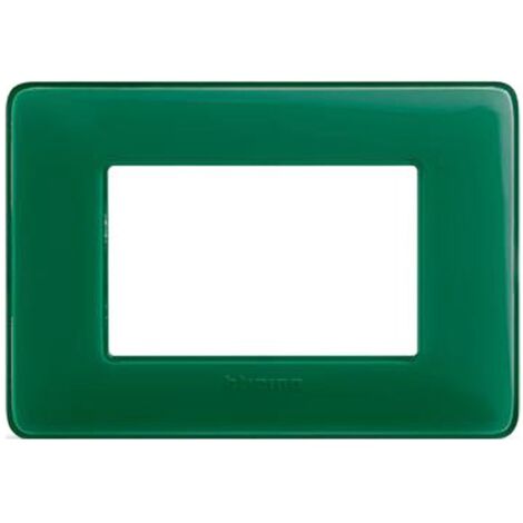 Plaque Bticino Matix 3 modules émeraude AM4803CVS