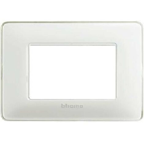 Plaque Bticino Matix 3 modules glace AM4803CBN