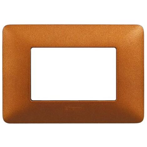 Plaque Bticino Matix 3 modules rouge terre AM4803TRT