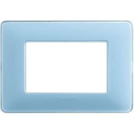 Plaque Bticino Matix 3 modules turquoise AM4803CAR