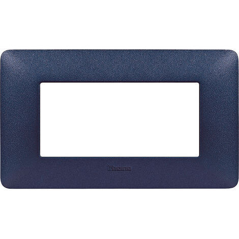 Plaque Bticino Matix 4 modules bleu mercure AM4804TBM