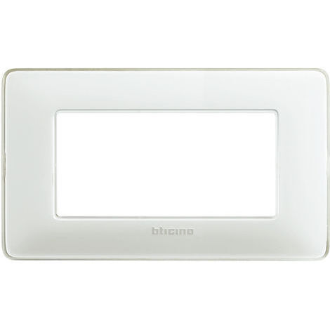 Plaque Bticino Matix 4 modules glace AM4804CBN