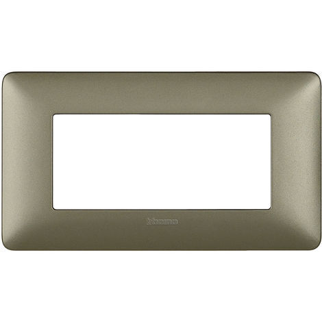 Plaque Bticino Matix 4 modules titanium AM4804MTA