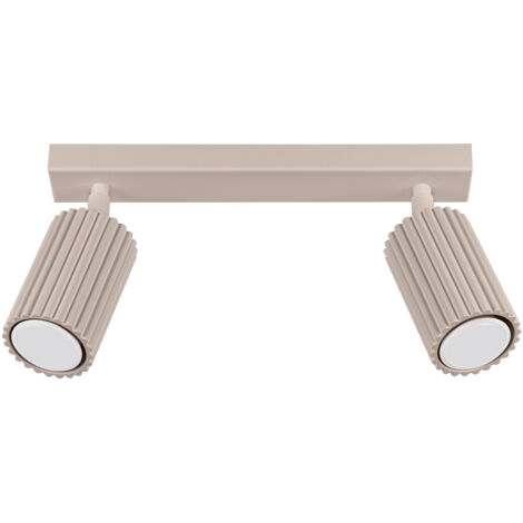 PLAQUE CARBONE 2 GU10 TAUPE ALU SOLLUX SL.1763