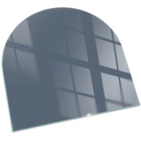 Plaque Carrée de sol en verre trempé sous cheminée protection parquet et plancher Couleur Bleu foncé 100x100 cm