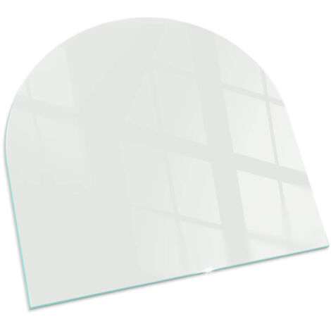 Plaque Carrée décorative de protection avec impression sous cheminée pour salon Couleur Ivoire 100x100 cm