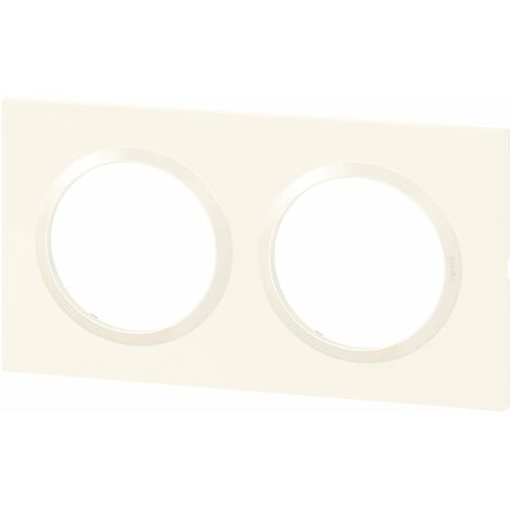Plaque carrée Dooxie - Blanc - 2 postes - Legrand