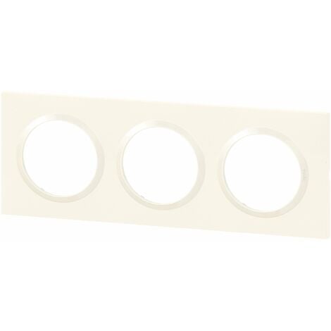 Plaque carrée Dooxie - Blanc - 3 postes - Legrand