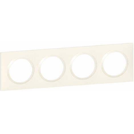 Plaque carrée Dooxie - Blanc - 4 postes - Legrand