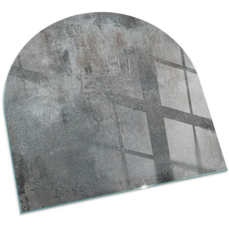 Plaque Carrée pare-feu en verre trempé pour cheminée protection du sol contre la chaleur Texture de surface brute 100x100 cm