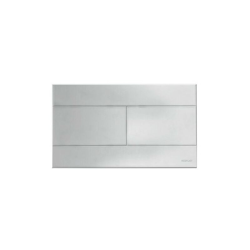 Regiplast - Plaque de commande 3/6L casino mécanique Double chasse - chromée