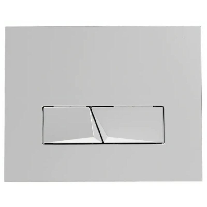 Siamp - Plaque de commande wc encastré ingenio Pyramad double touche, chromé