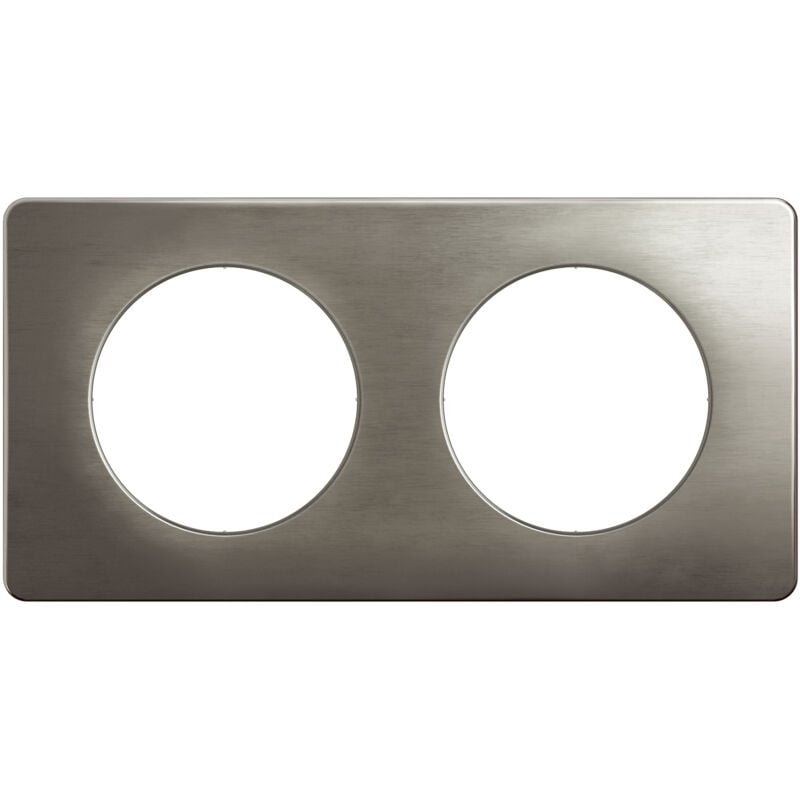 Legrand - Plaque Céliane 2 postes - Acier Satiné