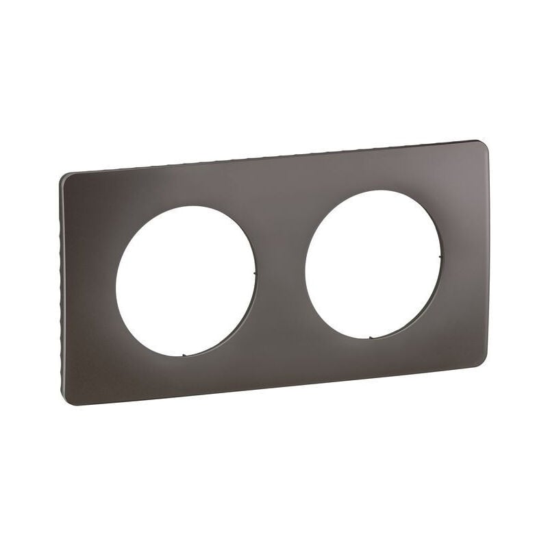 Plaque Céliane 2 postes - Gris Cendré emballage gd (CP1022)