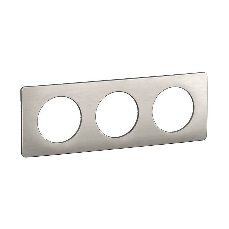 Legrand - Plaque Céliane 3 postes - Alu Satiné emballage gd (CP1723)