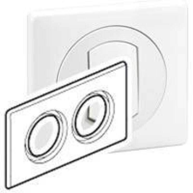 Plaque Céliane IP44 2 postes Blanc (069072)