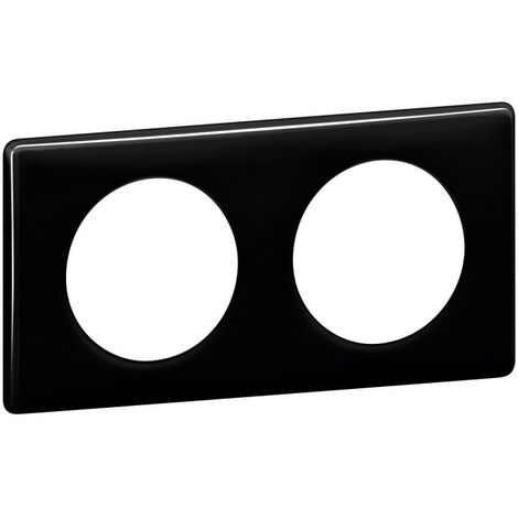 Plaque Céliane Laqué 2 postes pour rénovation entraxe 57mm  finition Blanc