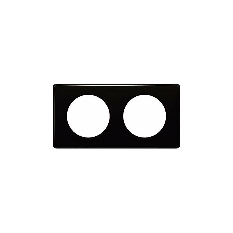 Legrand - plaque céliane laqué 2 postes - finition noir LEG066682