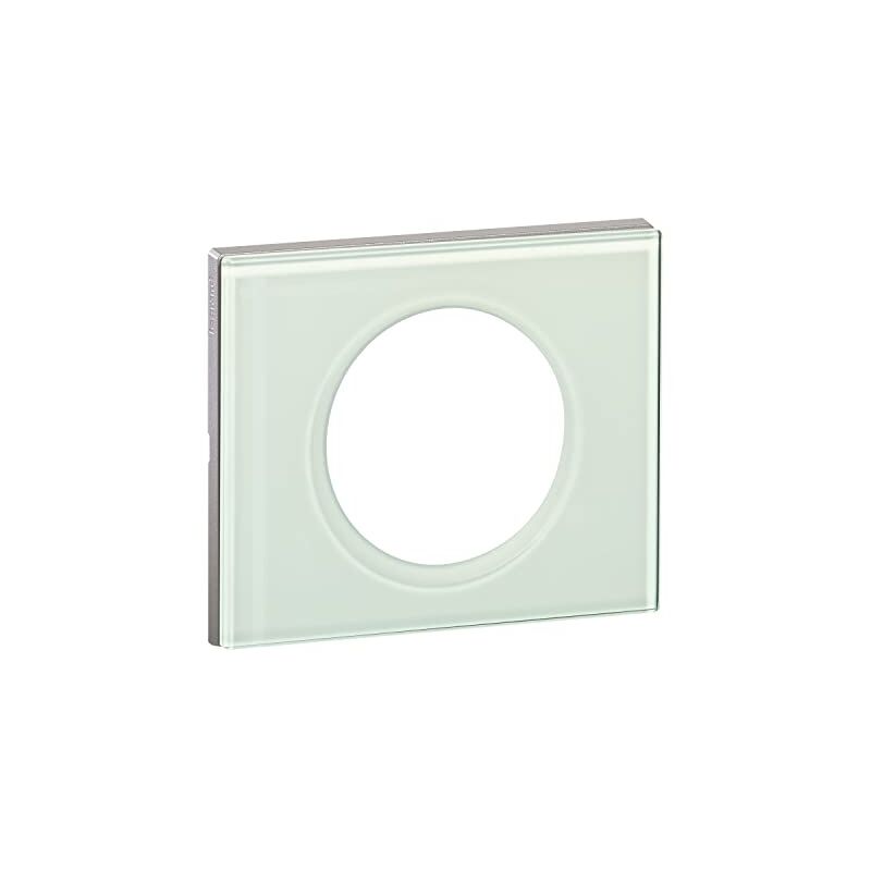 Plaque Céliane Matières 1 poste finition Verre Kaolin Legrand 069311