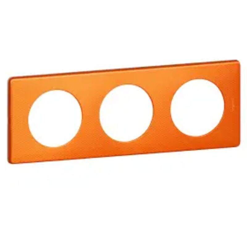 Legrand - plaque metal 3 postes orange snake celiane 068763