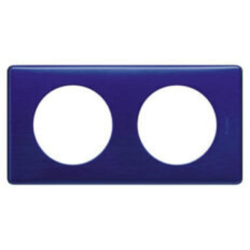 Legrand - Plaque Céliane Métal 2 postes finition Nuit d'Encre (068782)