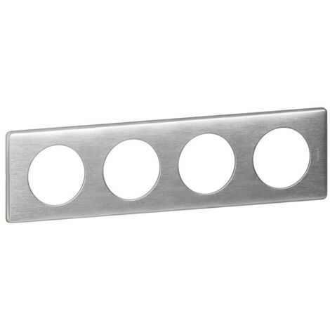 Plaque Céliane Métal 4 postes  Finition: Aluminium