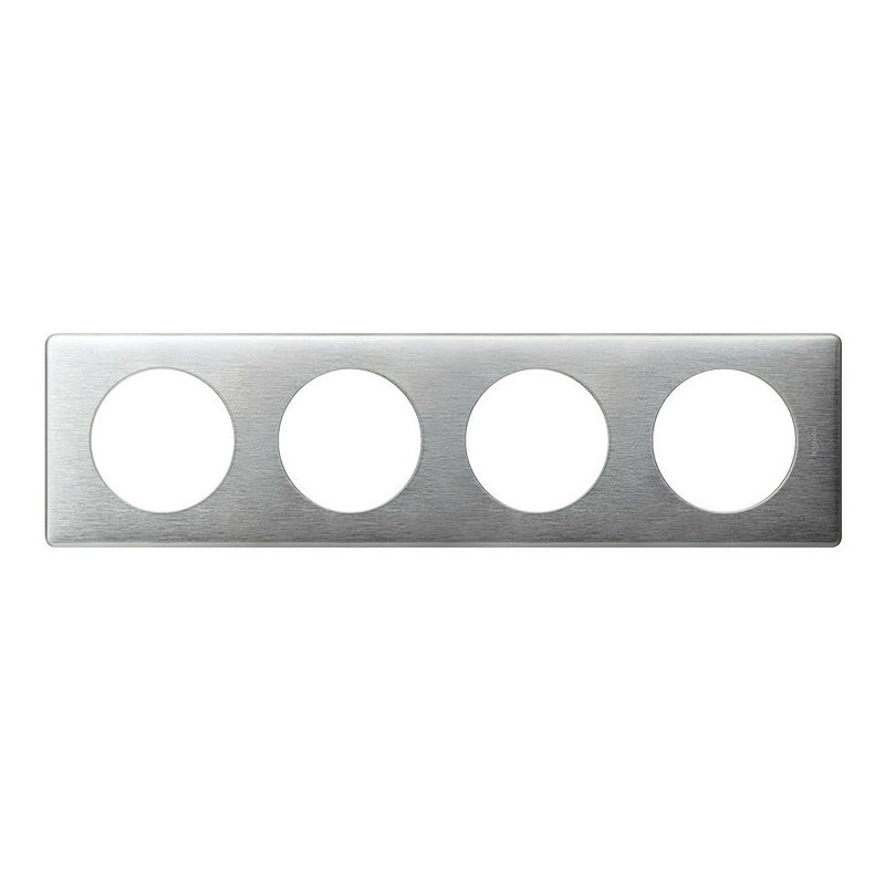 Legrand - Plaque Céliane Métal Aluminium 4 postes (098898)