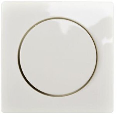 Plaque centrale Merten+bouton rotatif System M blanc polaire brillant