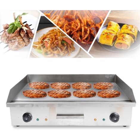 Plaque Chauffante électrique 1360W – 6 Litres, 31 Cm De Diamètre – 5 Niveaux De Température – Pour Fondue, Grill, Mijoté – Avec Couvercle Double Face – Alimentation 220V - 8
