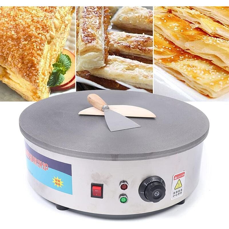 Plaque Chauffante Electrique Antiadhésive et Crêpière à Utiliser pour les Blintzes, les œufs, les Crêpes