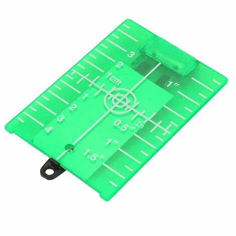 Plaque Cible Laser Magnétique avec Support Arrière Indicateur de Niveau Laser Ligne Croisée Outil de Mesure de Distance à Double éch(Tableau cible feu vert)