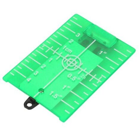 Plaque Cible Magnétique Plaque Cible Laser à Double Échelle avec Pied pour Ligne de Mesure de Niveau à Laser(Green)