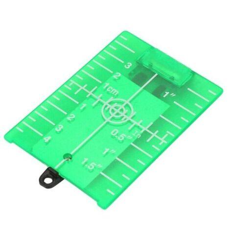 Plaque Cible Magnétique Plaque Cible Laser à Double Échelle avec Pied pour Ligne de Mesure de Niveau à Laser(Green)