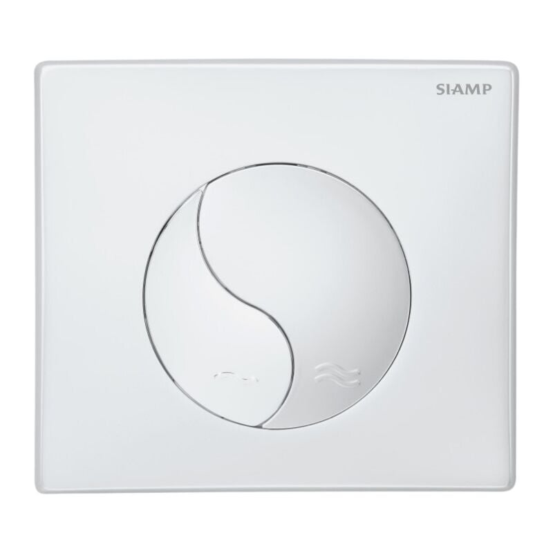 Siamp - plaque ue de commande yin yang, double volume, blanche ref.31180010