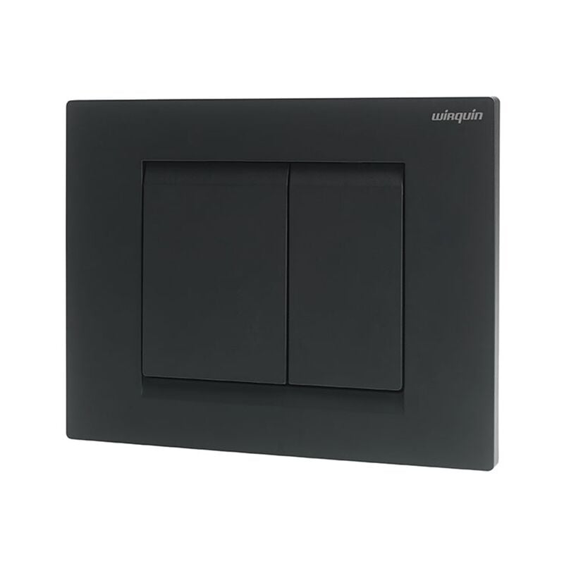 Wirquin - Plaque commande double touche/chasse essentiel Noir