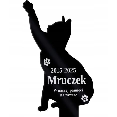 Plaque commémorative pour la tombe d'un chat, bougie personnalisée à la mémoire d'un étudiant