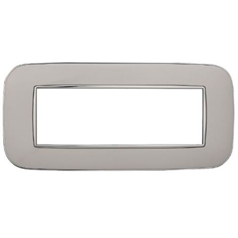 Plaque compatibles Bticino Axolute 6 modules plastique couleur blanc Orbis série Moon Ettroit AN91601