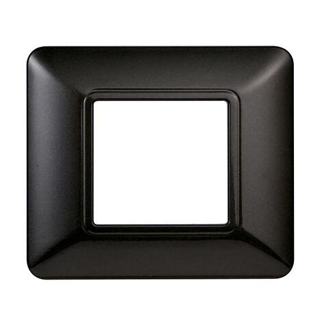 Plaque compatibles Bticino Matix 2 modules plastique couleur acier foncé
