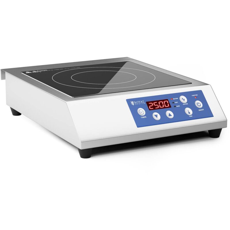 Royal Catering - Plaque Cuisson Induction Plaque Vitrocéramique Minuterie 1 Foyer Ø28 cm 3500w