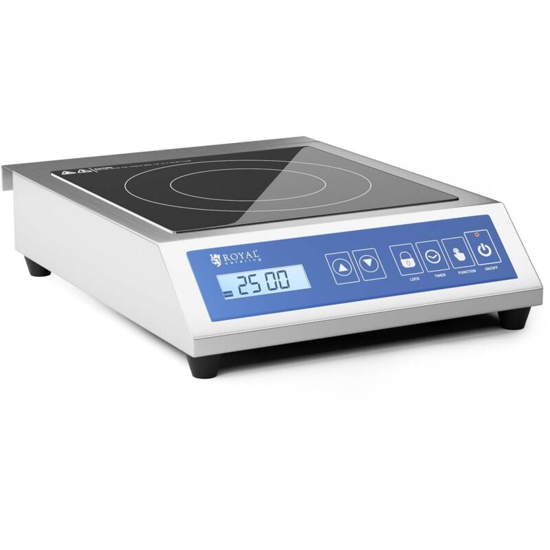 Royal Catering - Plaque Cuisson Induction Plaque Vitrocéramique Tactile Minuterie 1 Foyer 3500w