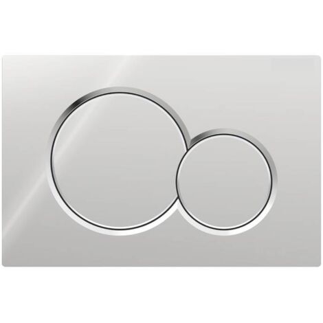 Plaque d'actionnement Geberit Sigma01 pour double chasse d'eau : Chrome brillant (115.770.21.5)