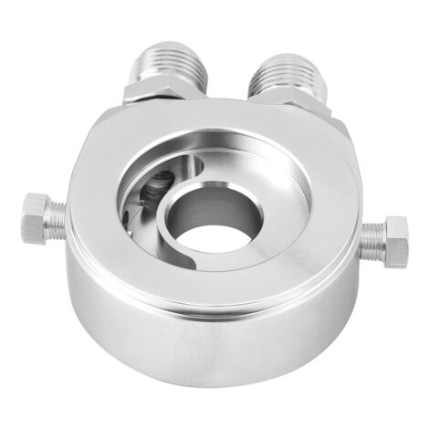 Plaque d'adaptateur sandwich pour filtre à huile en aluminium M20 x 1.5, kit refroidisseur d'huile avec filetage 1/8 NPT, couleur argent