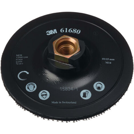 Plaque d'appui Scotch Brite™ DH-AC D.125mm M14 avec centrage 3M